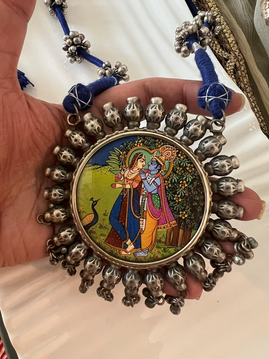 Statement Tribal Handpainted Necklace