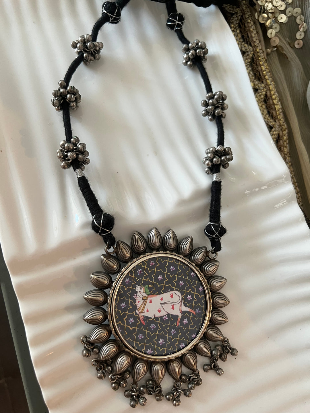 Statement Tribal Handpainted Necklace