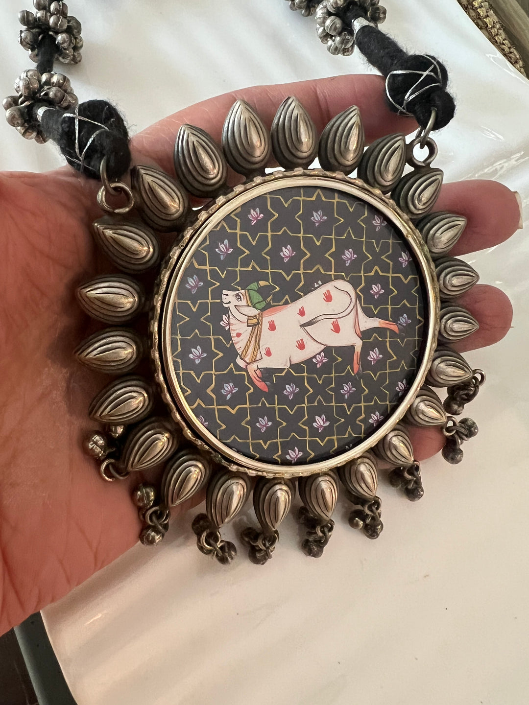 Statement Tribal Handpainted Necklace