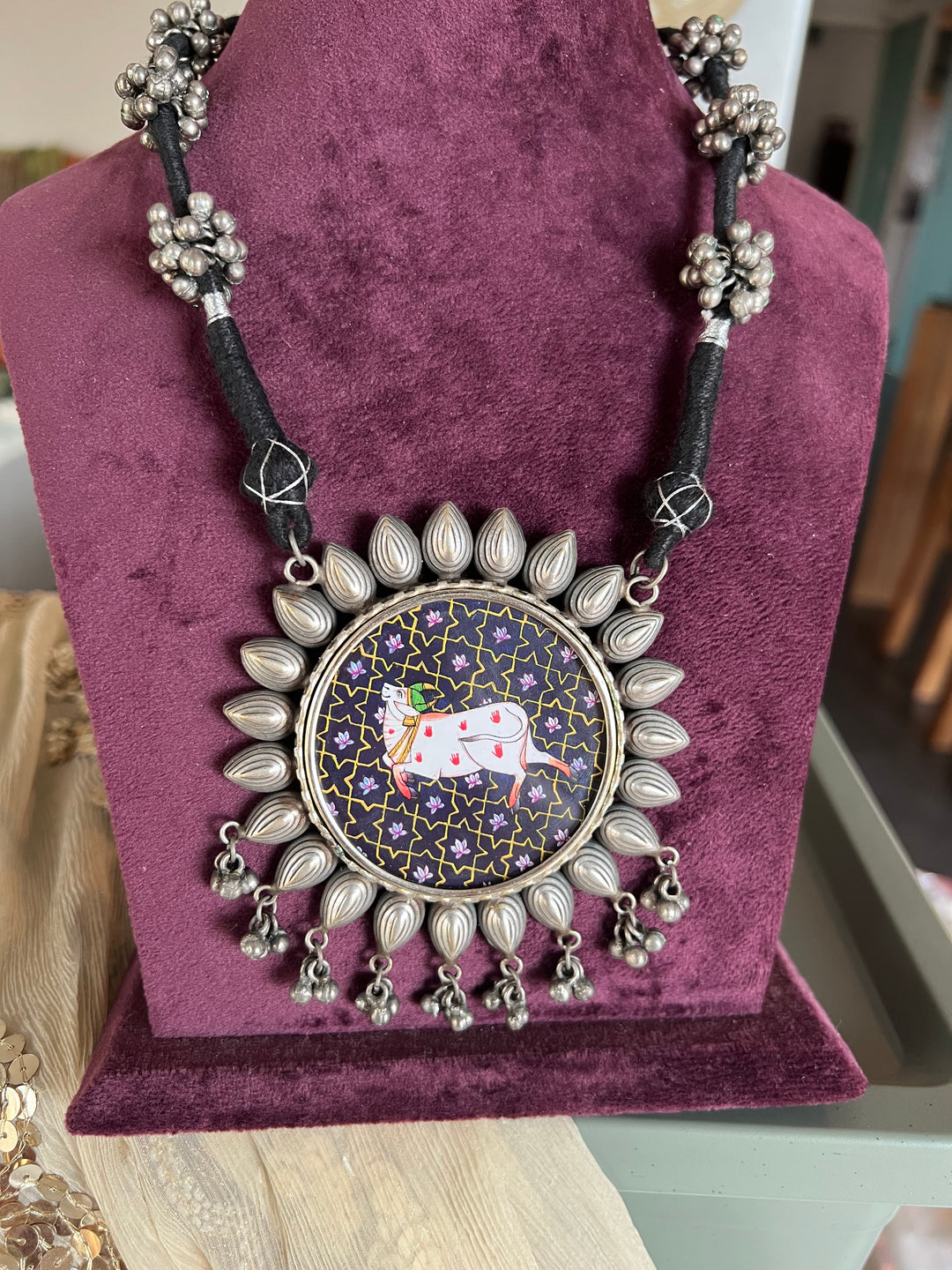 Statement Tribal Handpainted Necklace