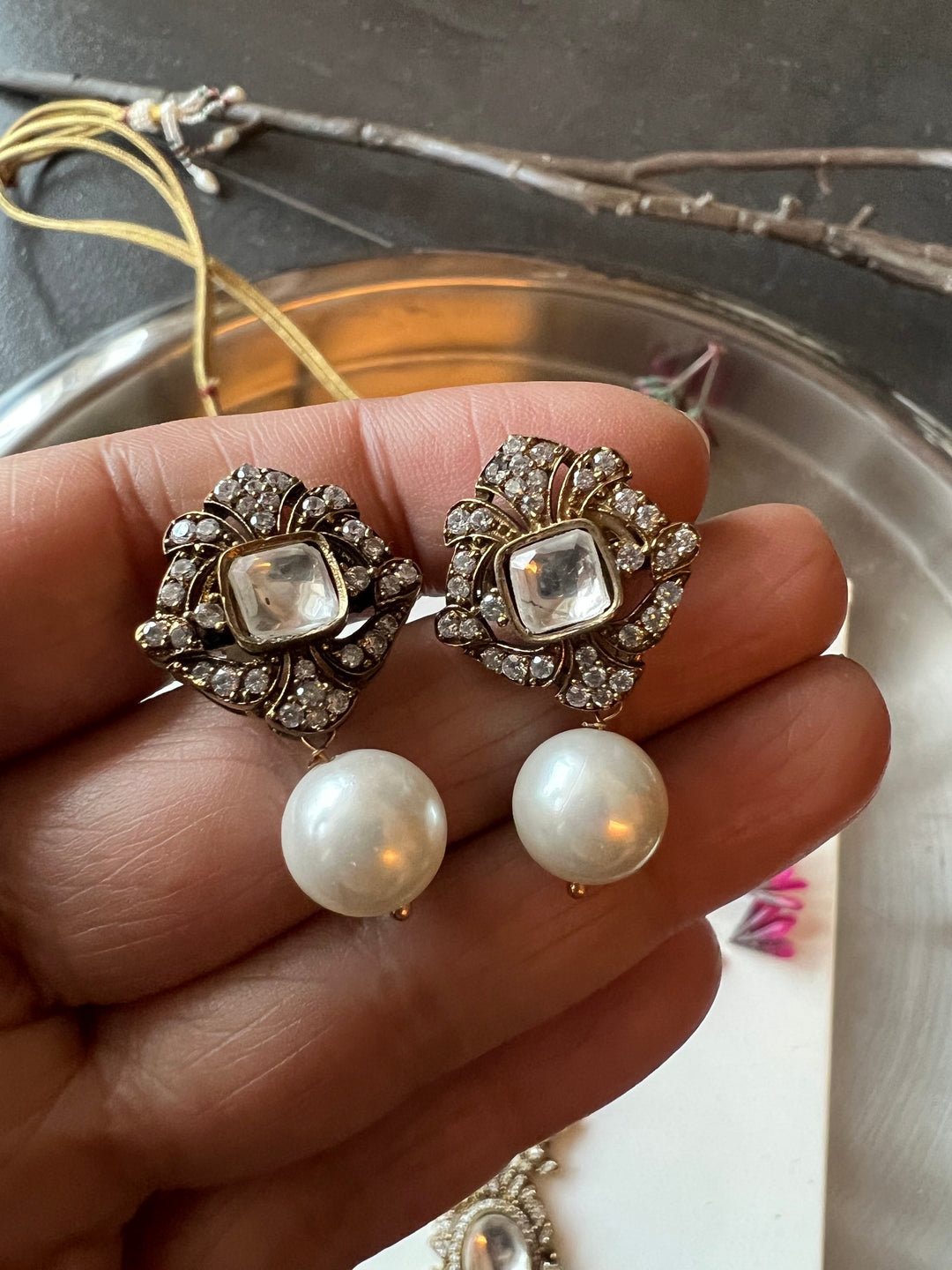 Victorian Necklace with Statement Earrings