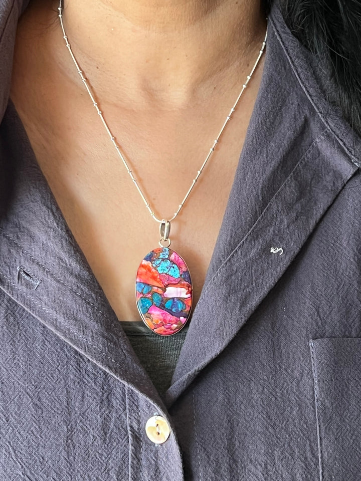 Sterling Silver Pendant with 925 Sterling Silver Necklace