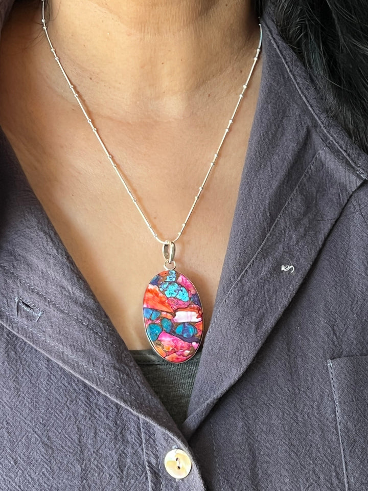 Sterling Silver Pendant with 925 Sterling Silver Necklace