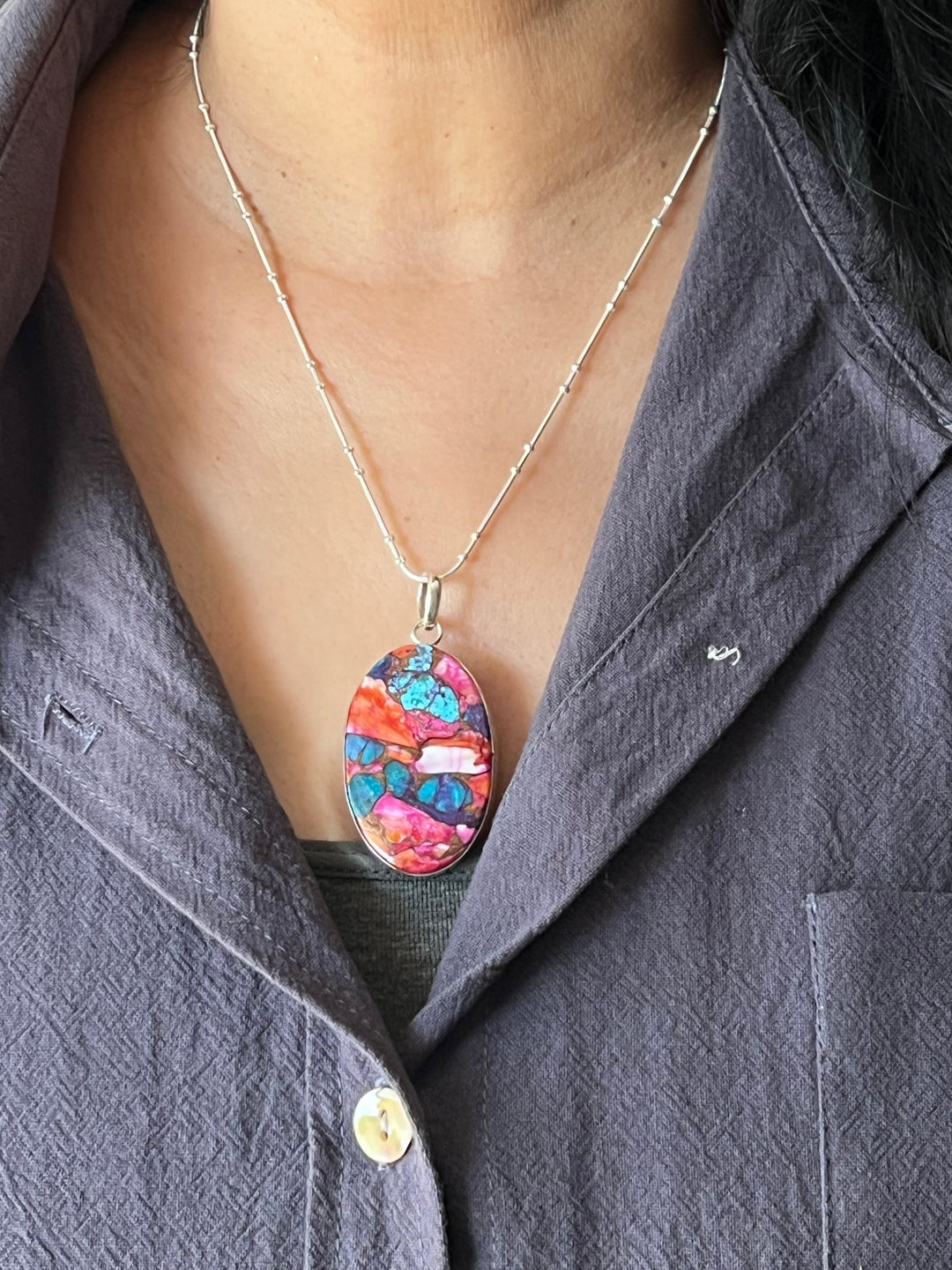 Sterling Silver Pendant with 925 Sterling Silver Necklace