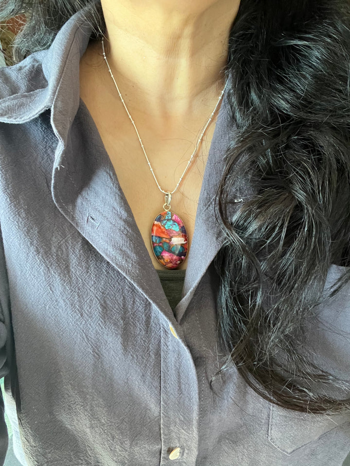 Sterling Silver Pendant with 925 Sterling Silver Necklace