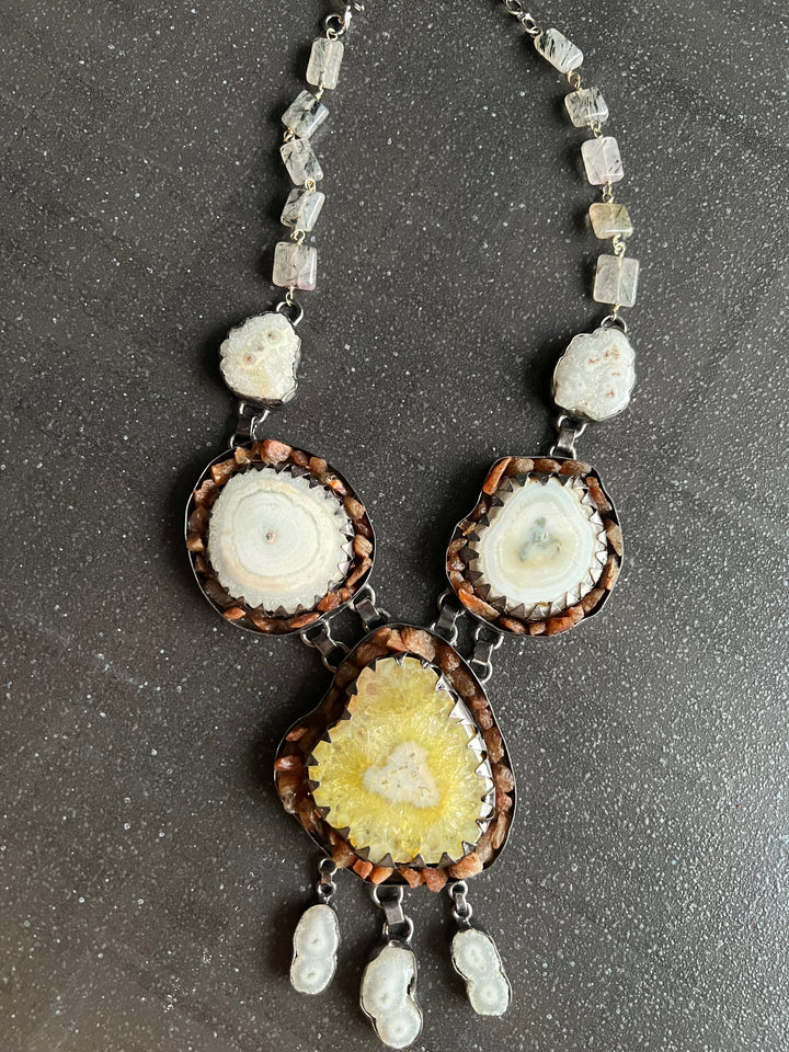Statement Solar Quartz Necklace