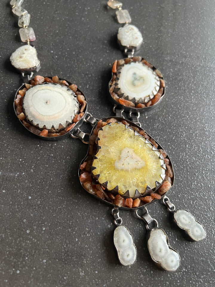 Statement Solar Quartz Necklace