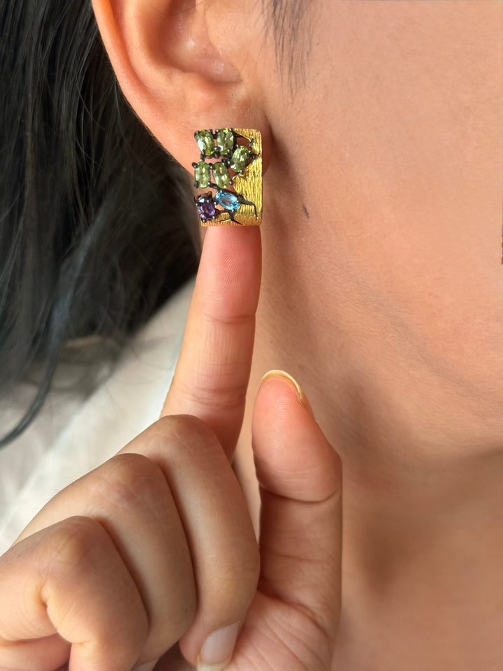 Multi Gemstone Pure 925 Silver Baalis