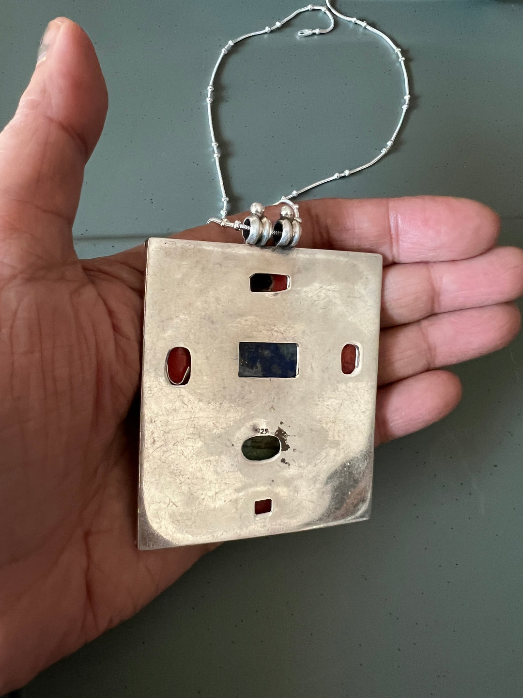 Intricate Tibet Silver Pendant with 925 Sterling Silver Necklace