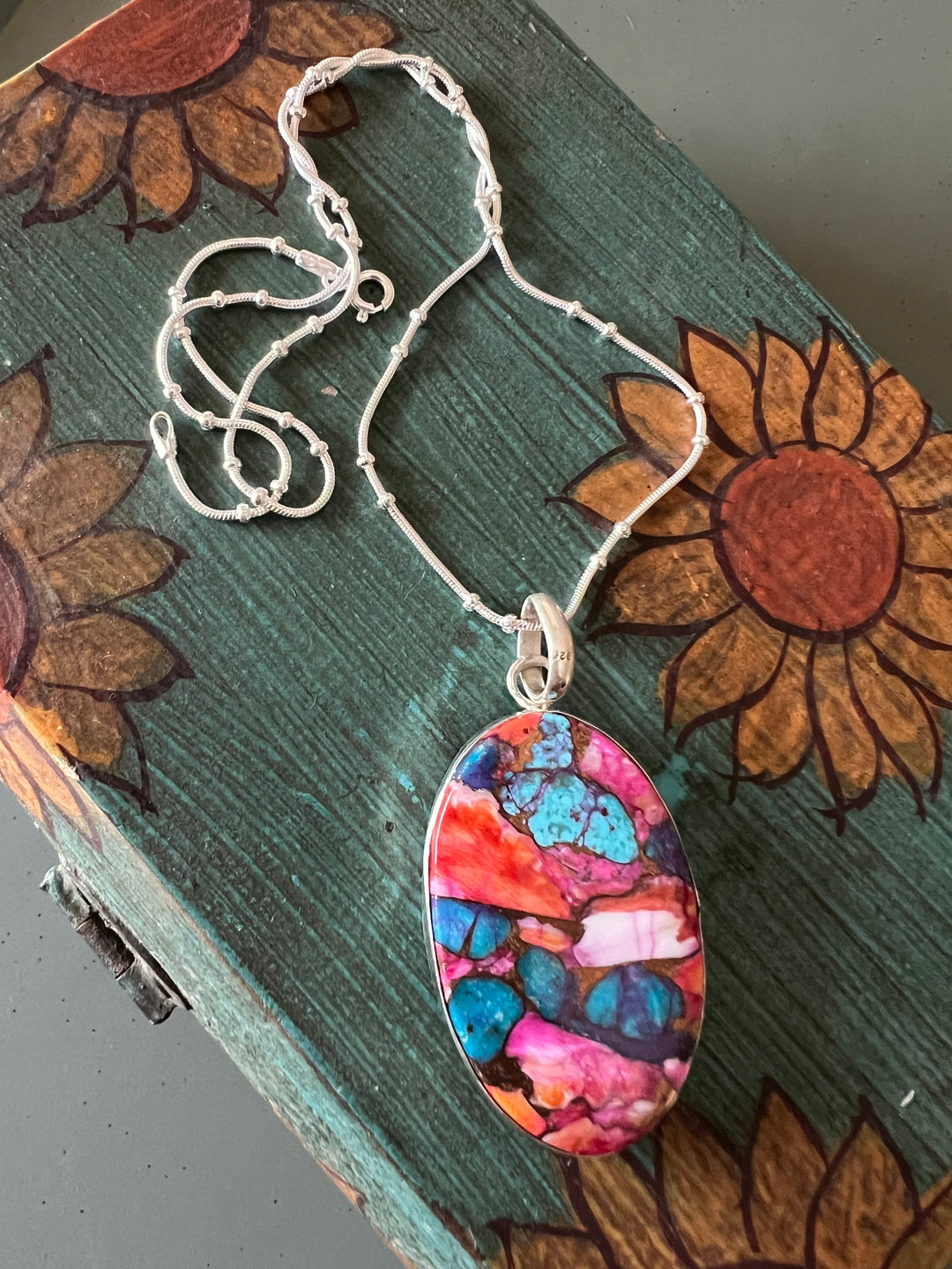 Sterling Silver Pendant with 925 Sterling Silver Necklace