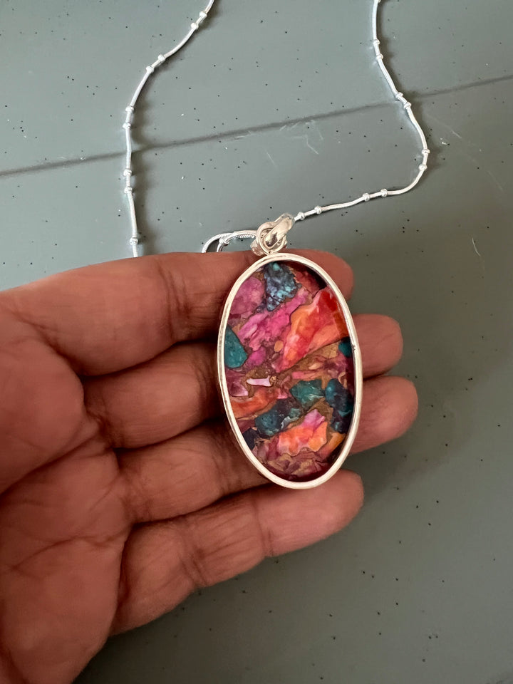 Sterling Silver Pendant with 925 Sterling Silver Necklace