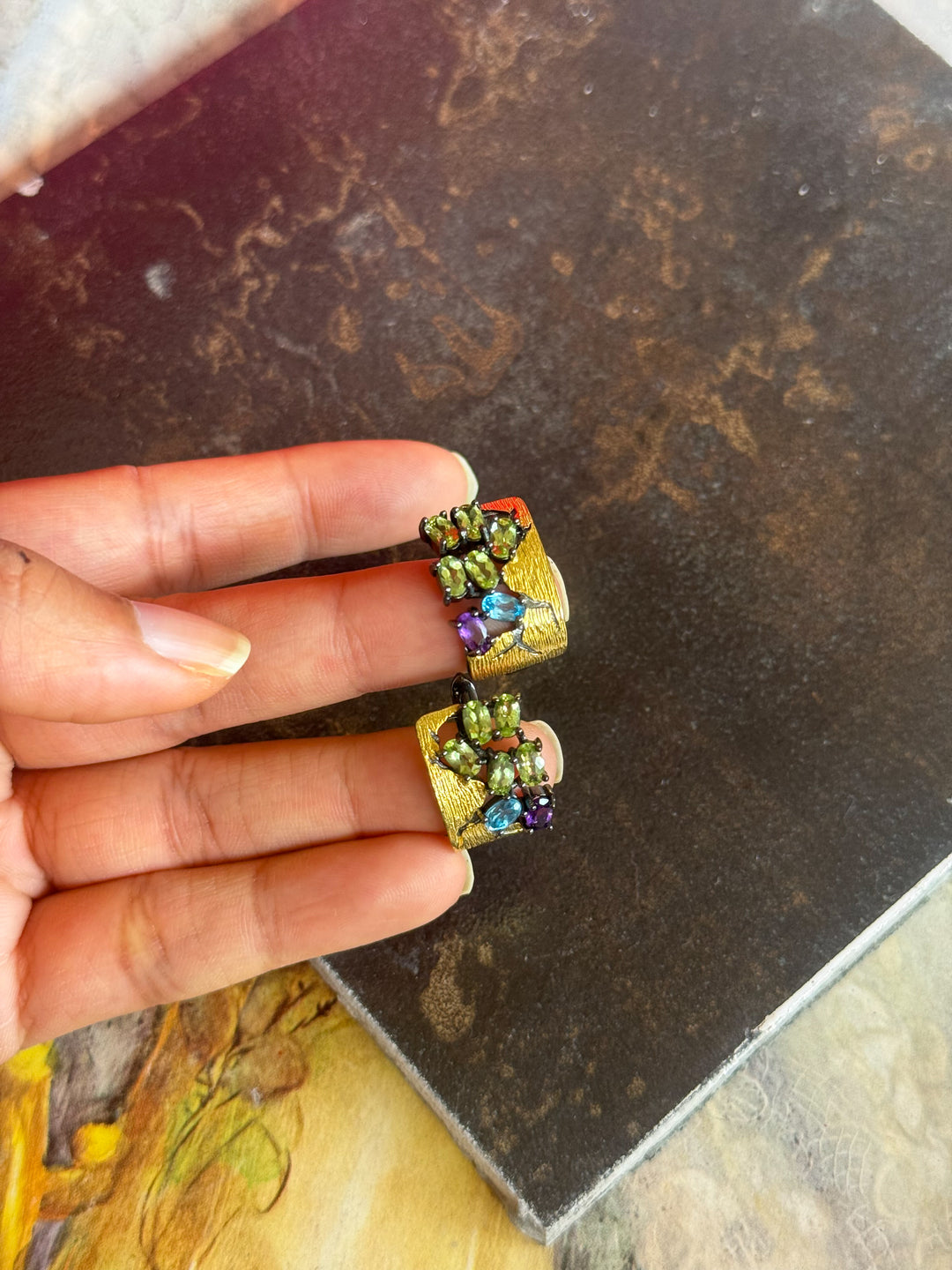 Multi Gemstone Pure 925 Silver Baalis