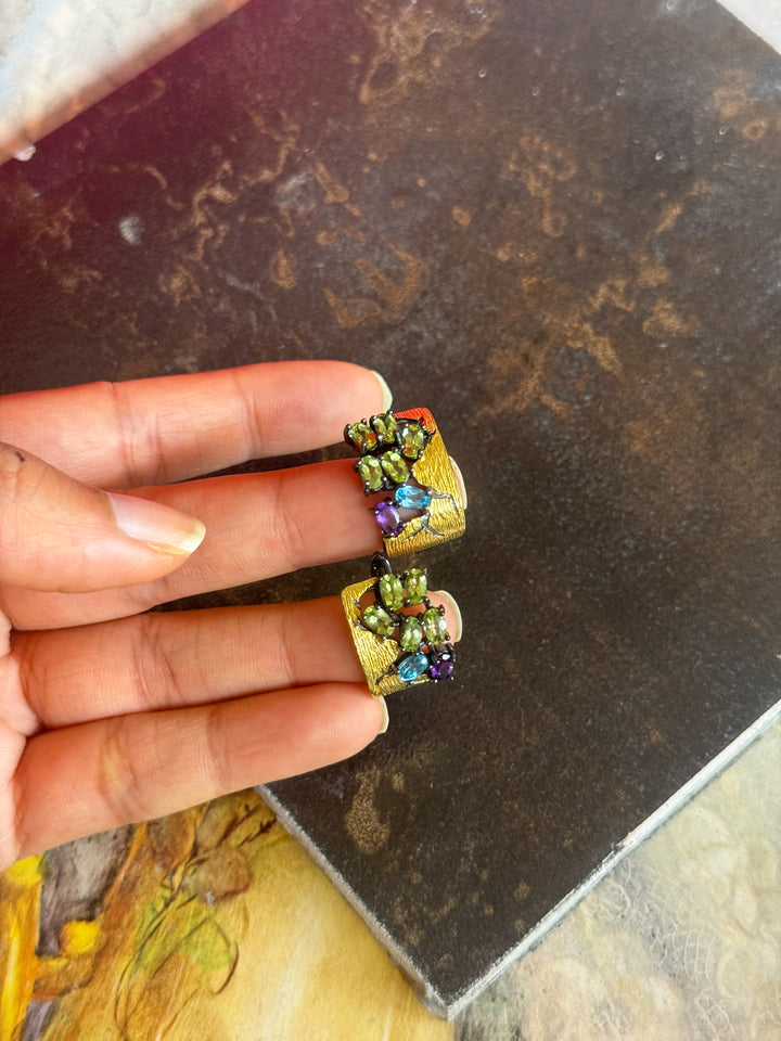 Multi Gemstone Pure 925 Silver Baalis