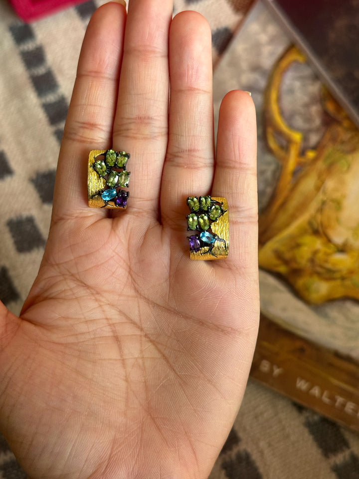 Multi Gemstone Pure 925 Silver Baalis