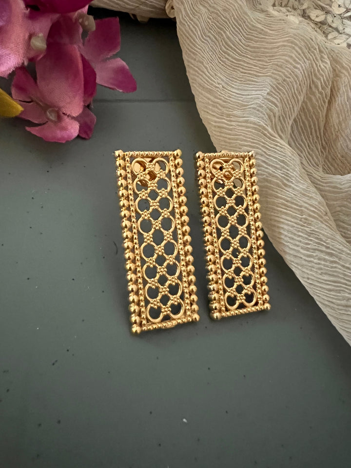 Gold Tone Earrings - Perfect for Destination Weddings, Gold Replica