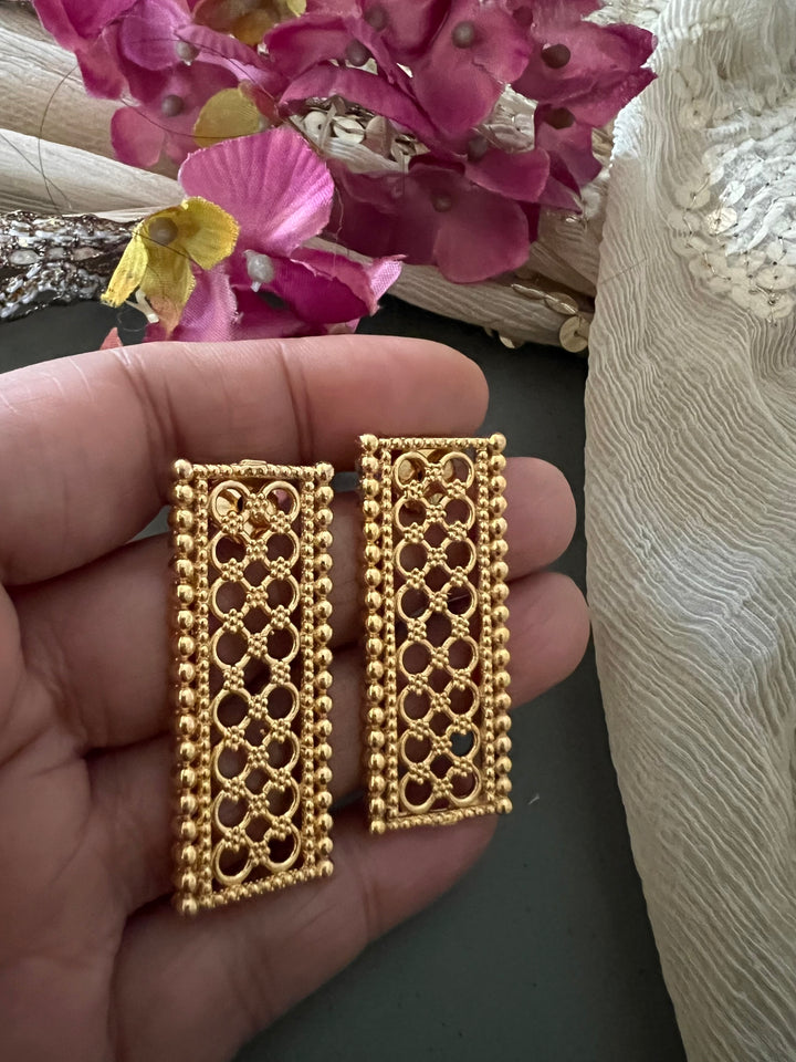 Gold Tone Earrings - Perfect for Destination Weddings, Gold Replica