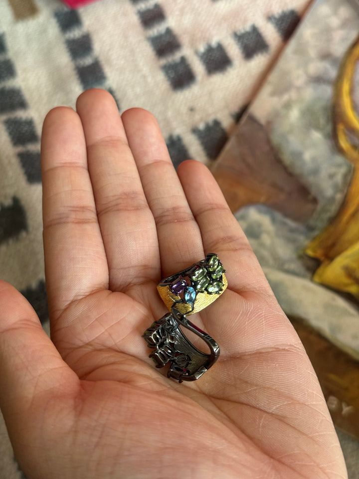 Multi Gemstone Pure 925 Silver Baalis