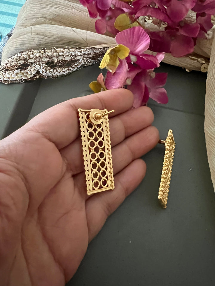 Gold Tone Earrings - Perfect for Destination Weddings, Gold Replica