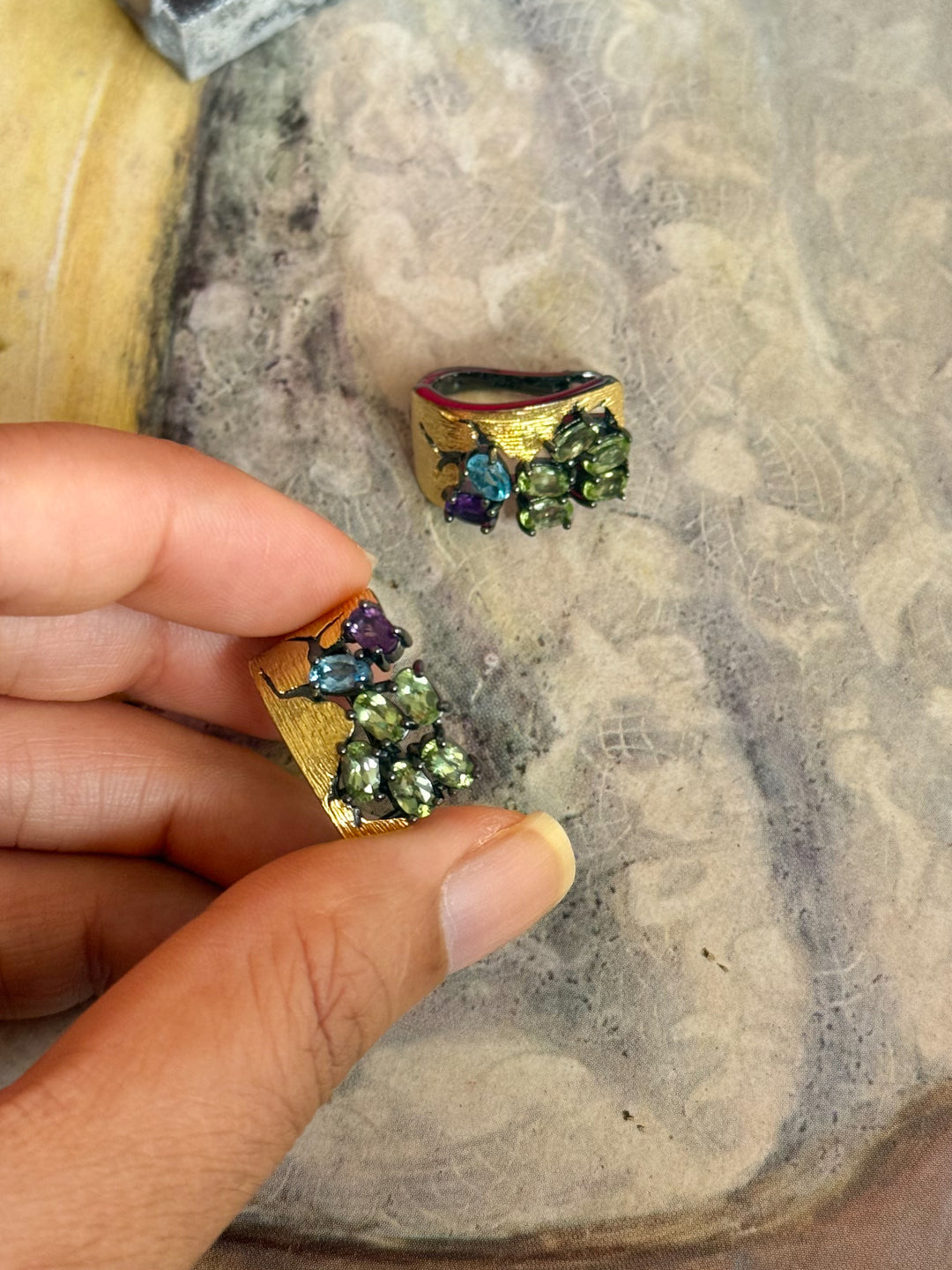 Multi Gemstone Pure 925 Silver Baalis