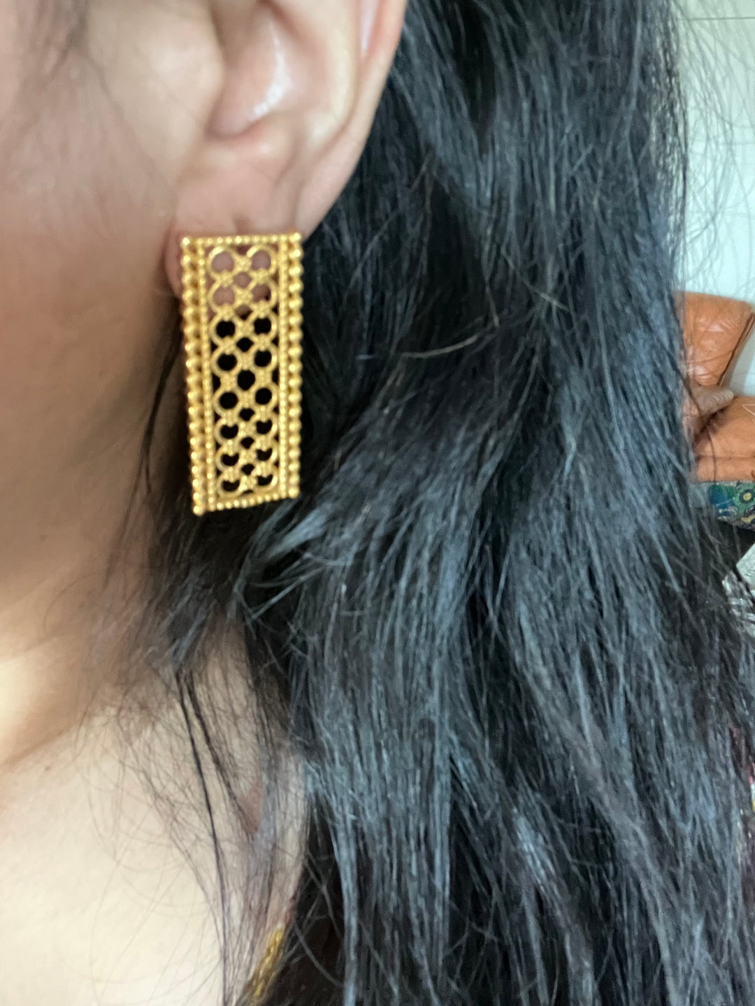 Gold Tone Earrings - Perfect for Destination Weddings, Gold Replica