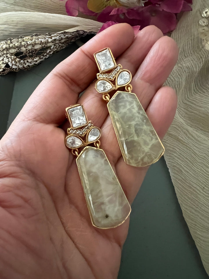 Prehnite Fusion Earrings - Premium Quality, Exquisite Craftsmanship
