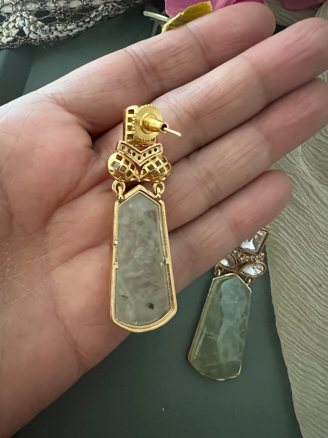 Prehnite Fusion Earrings - Premium Quality, Exquisite Craftsmanship