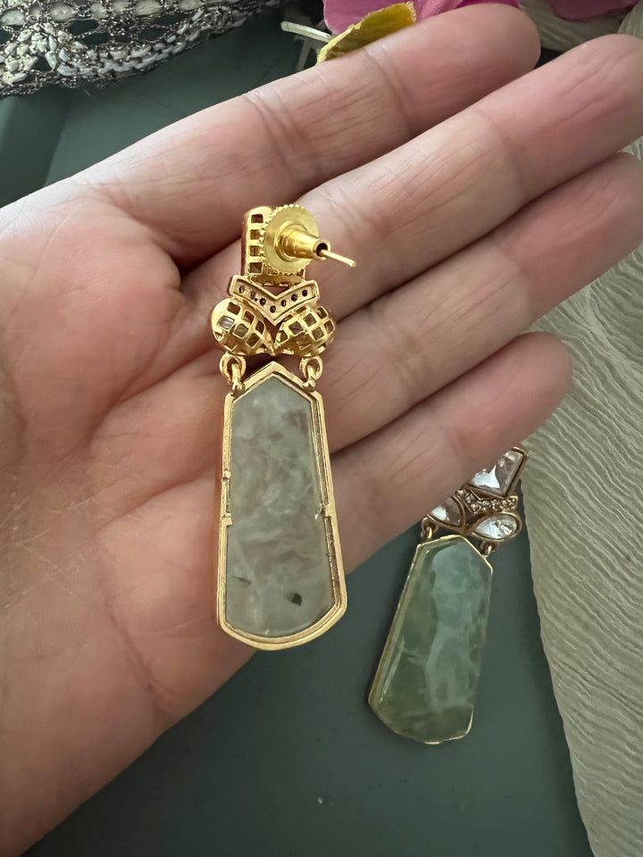 Prehnite Fusion Earrings - Premium Quality, Exquisite Craftsmanship