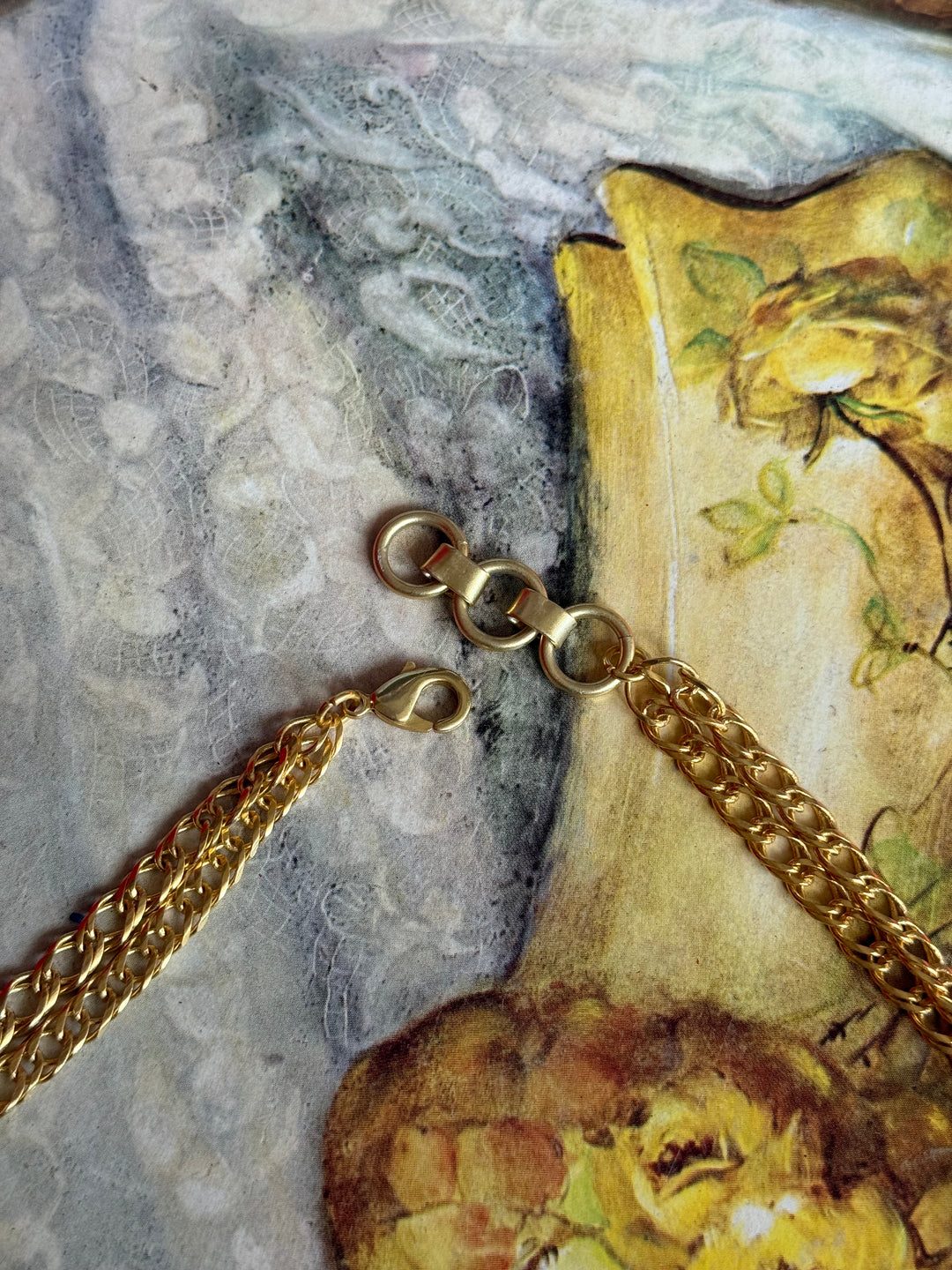 Handmade Raw Amethyst Gold Embedded Necklace | Adjustable Lobster Claw Brass Statement Jewelry