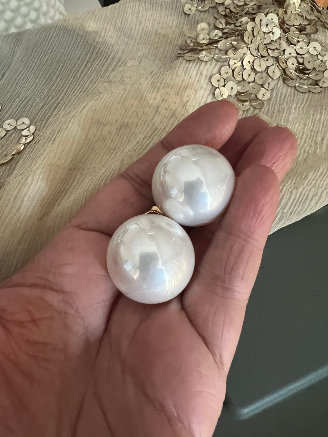 Unique Oversized Pearl Earrings