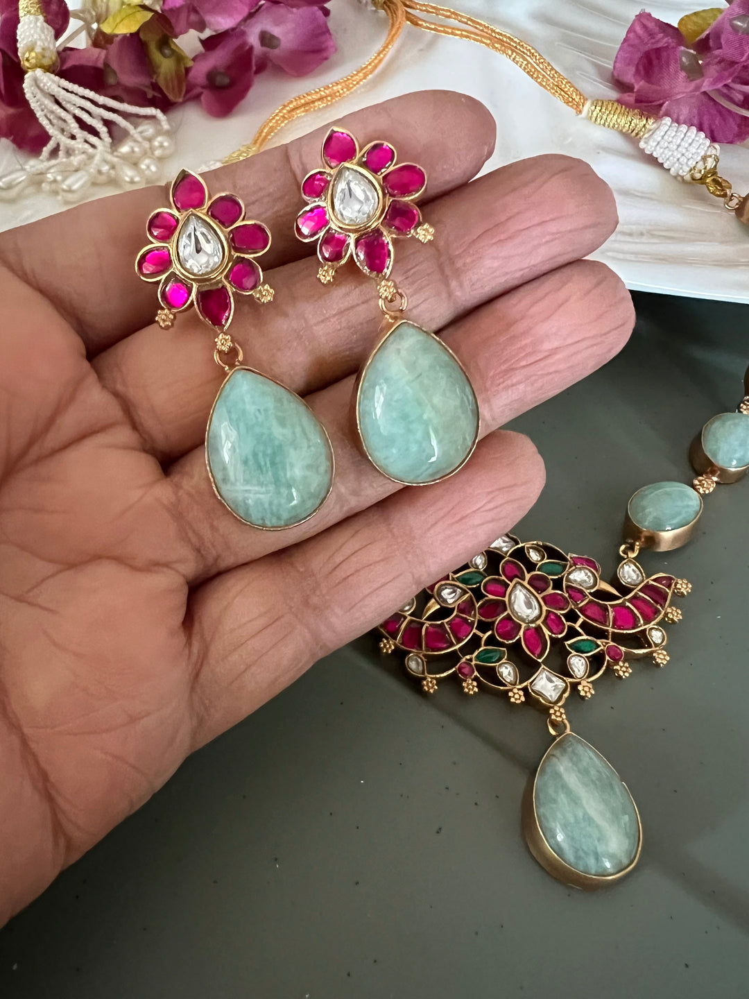Amazonite Necklace with Earrings - Unmatched Quality and Style