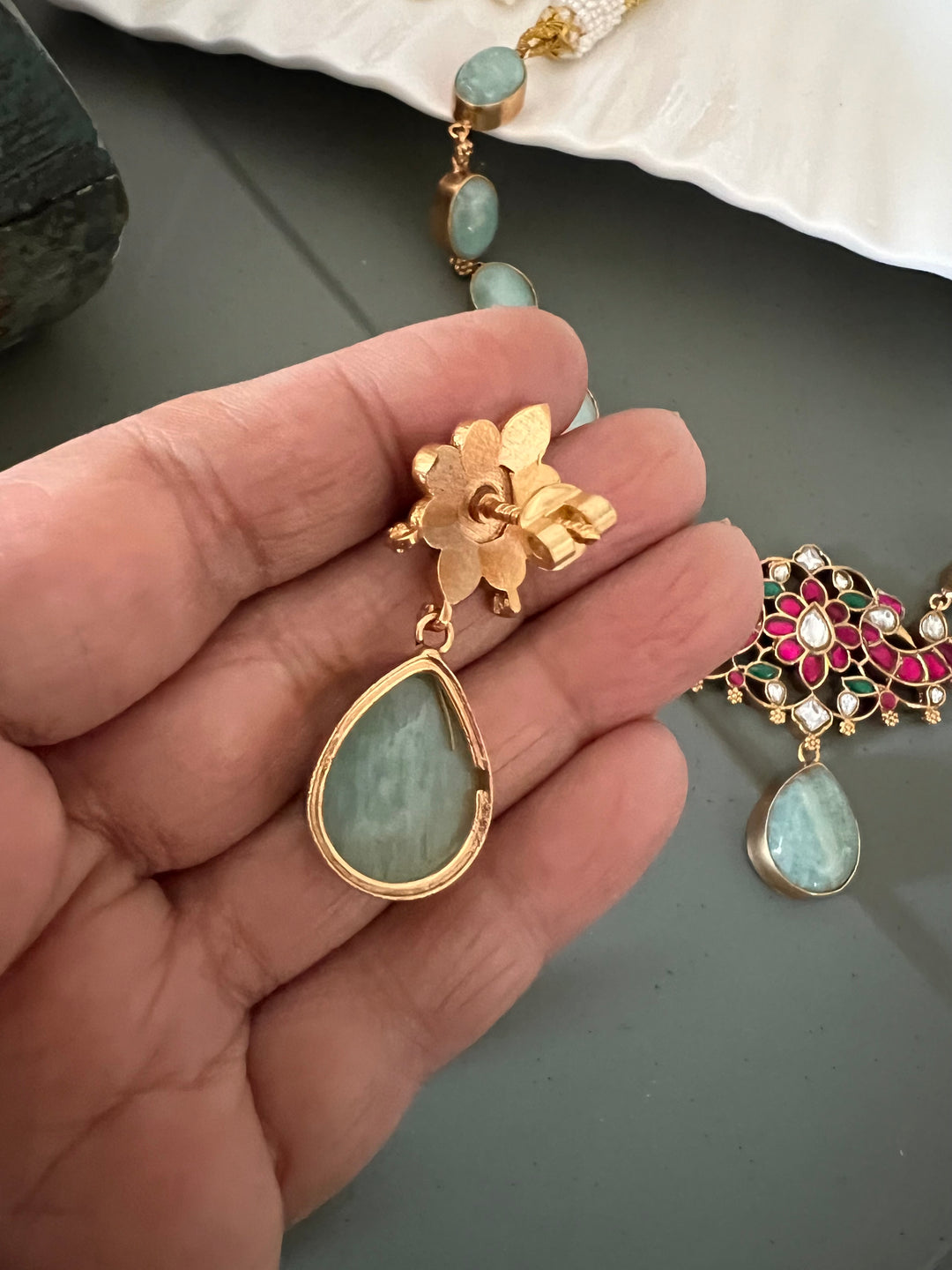 Amazonite Necklace with Earrings - Unmatched Quality and Style