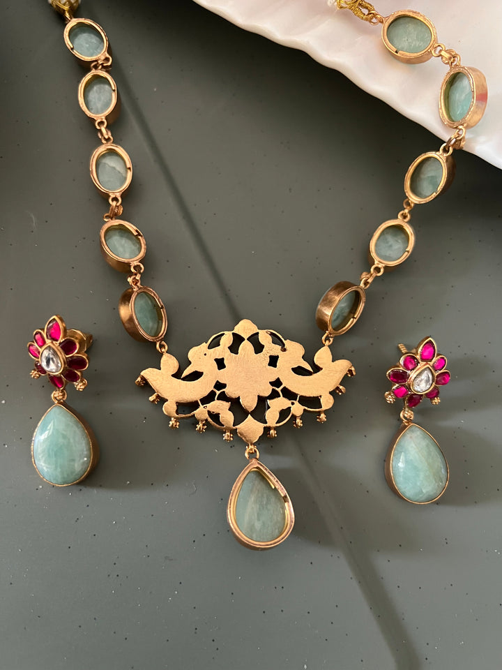 Amazonite Necklace with Earrings - Unmatched Quality and Style