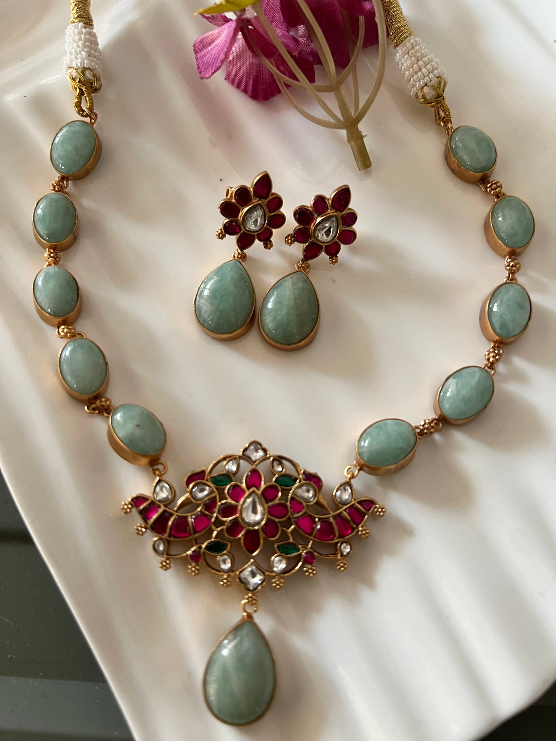 Amazonite Necklace with Earrings - Unmatched Quality and Style