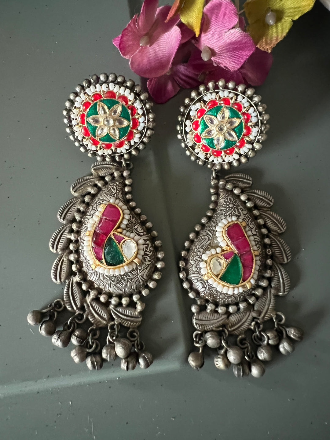Antique Kundan Embellished Earrings - Premium Quality, Exquisite Craftsmanship