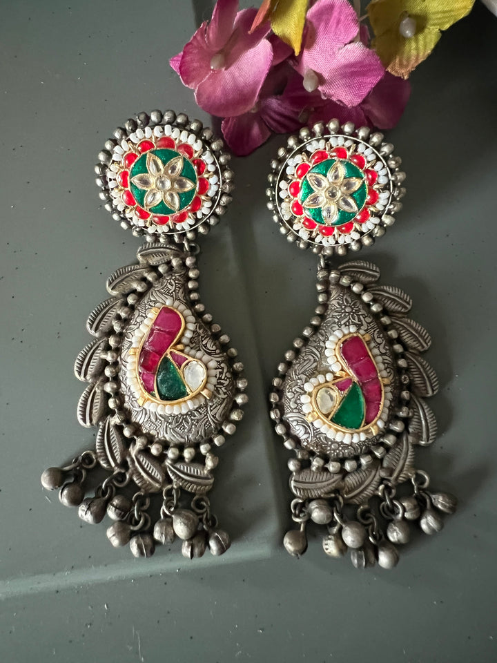 Antique Kundan Embellished Earrings - Premium Quality, Exquisite Craftsmanship
