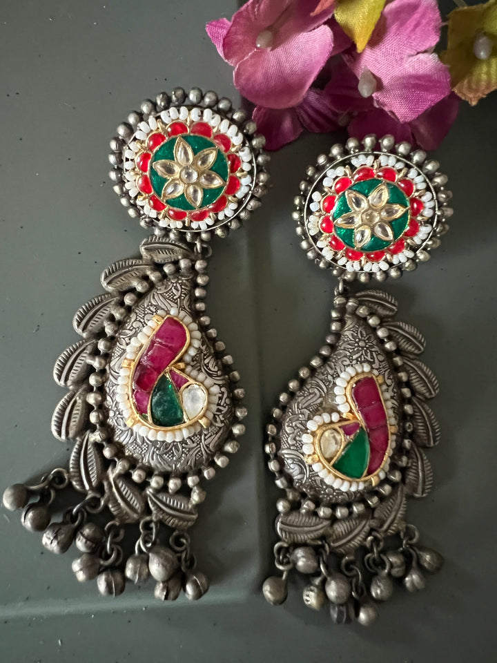 Antique Kundan Embellished Earrings - Premium Quality, Exquisite Craftsmanship
