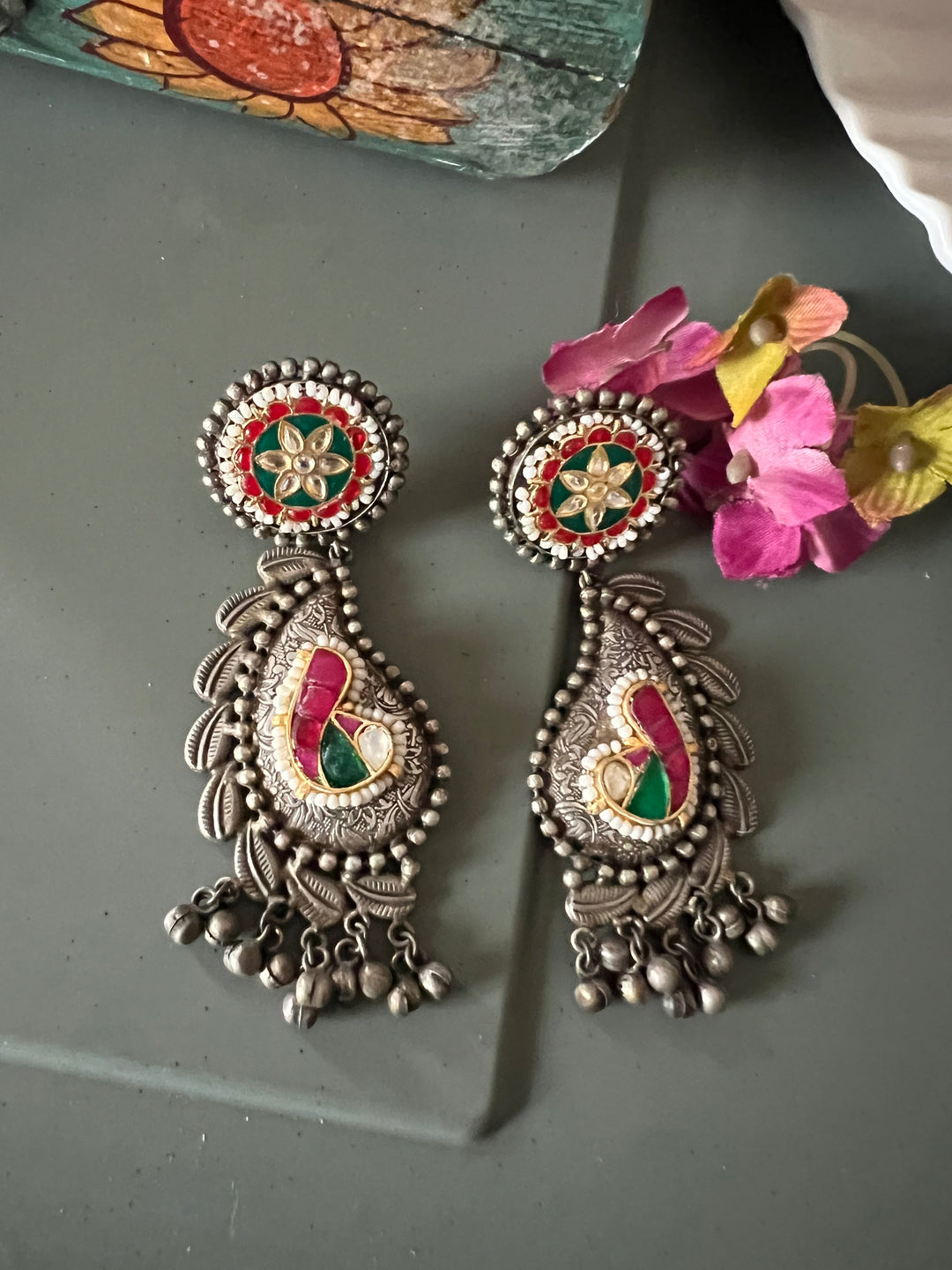 Antique Kundan Embellished Earrings - Premium Quality, Exquisite Craftsmanship