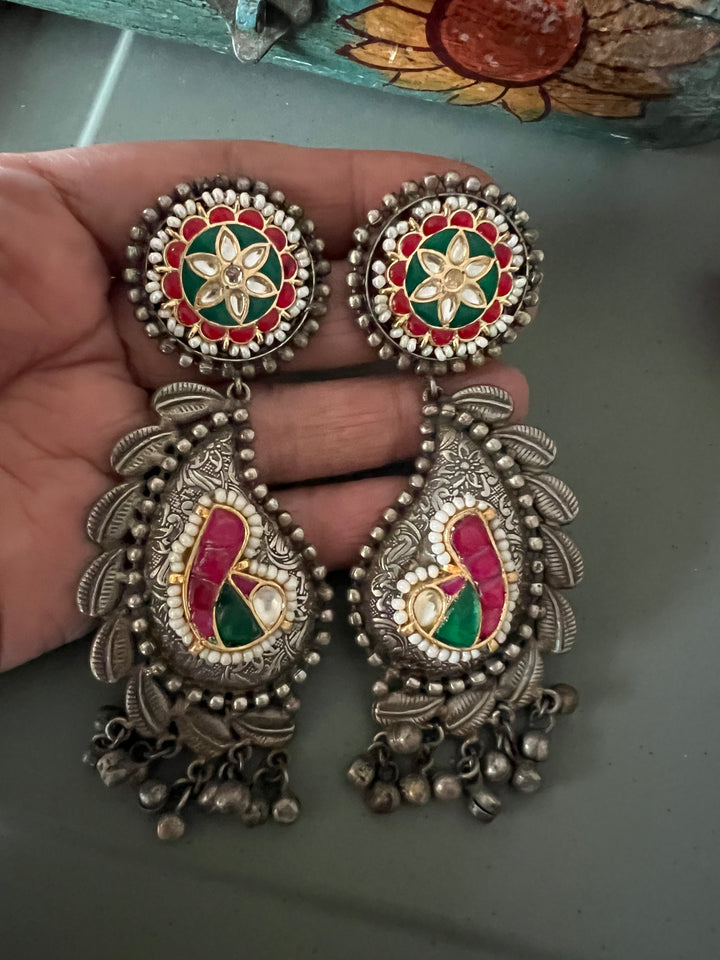 Antique Kundan Embellished Earrings - Premium Quality, Exquisite Craftsmanship