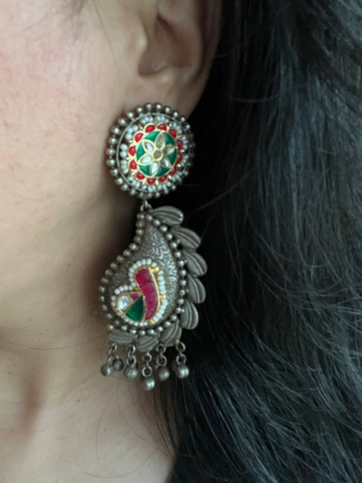 Antique Kundan Embellished Earrings - Premium Quality, Exquisite Craftsmanship