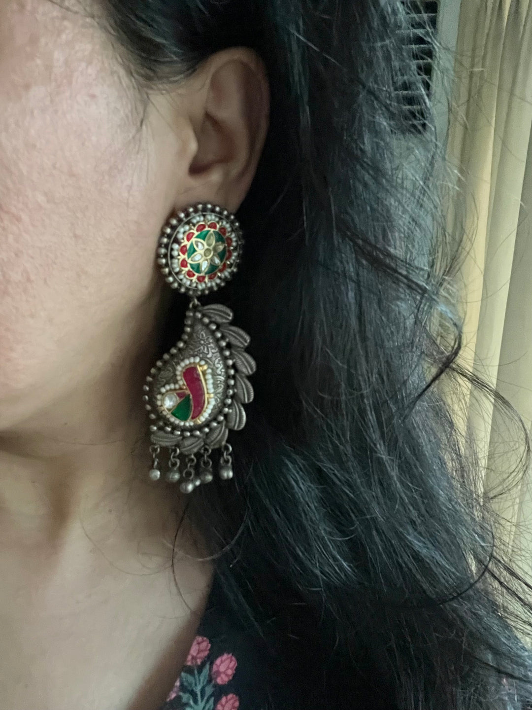 Antique Kundan Embellished Earrings - Premium Quality, Exquisite Craftsmanship