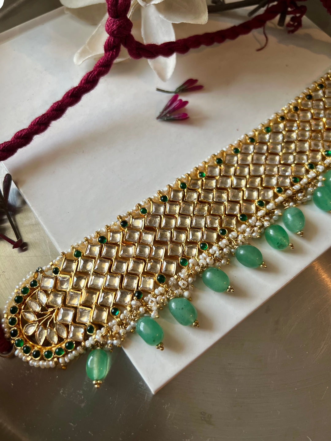 Pure 925 Silver Necklace with Earrings