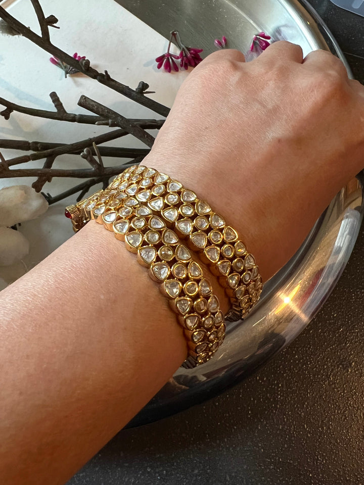 Classic Kundan Bangles - Set of 2