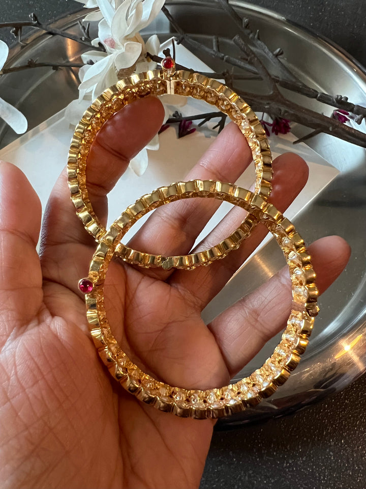 Classic Kundan Bangles - Set of 2