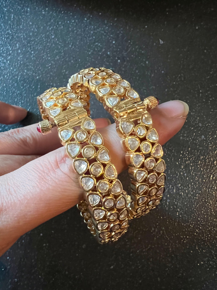 Classic Kundan Bangles - Set of 2