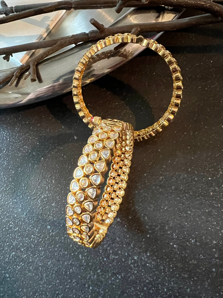 Classic Kundan Bangles - Set of 2