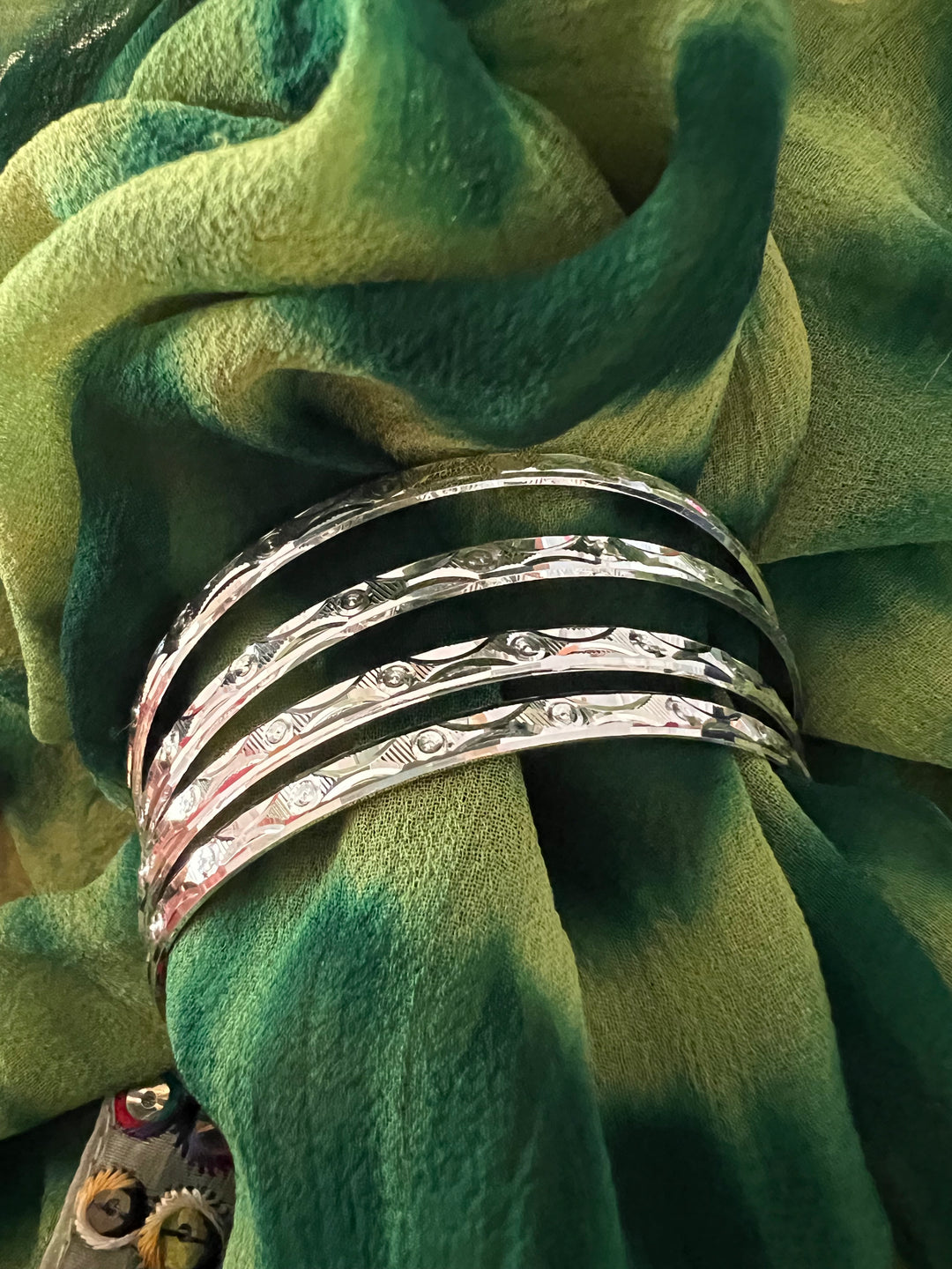 Exquisite Elegance: Pure 925 Silver Bangles Set