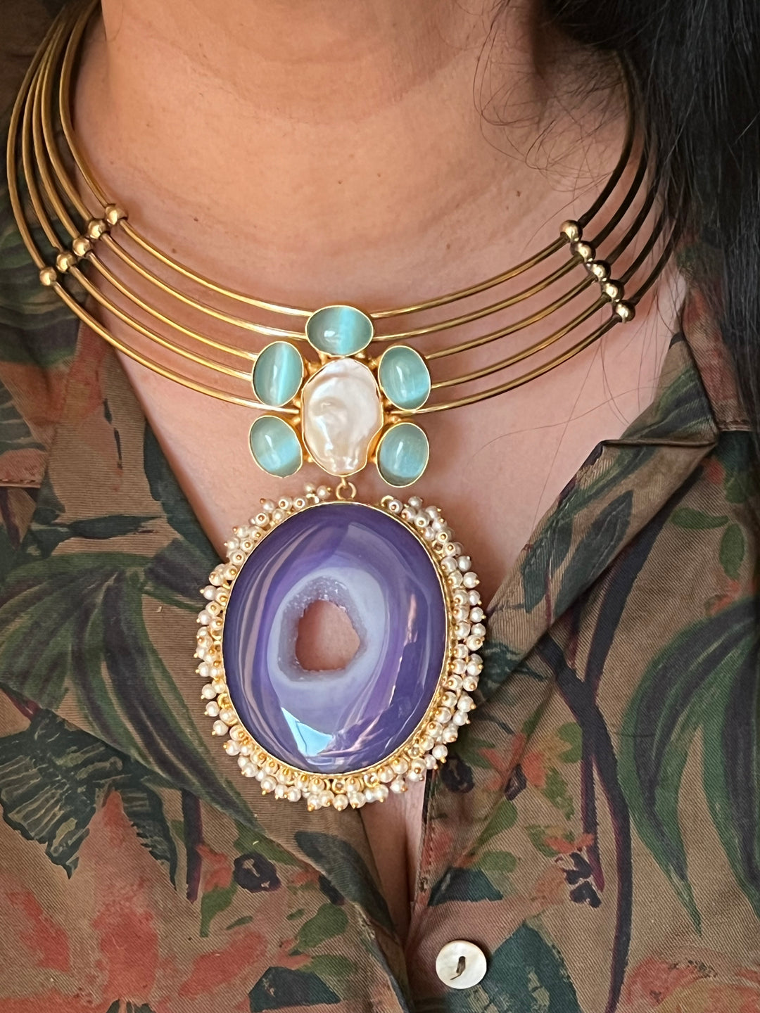 Artisan Crafted: Premium Designer Pendant Hasli Necklace