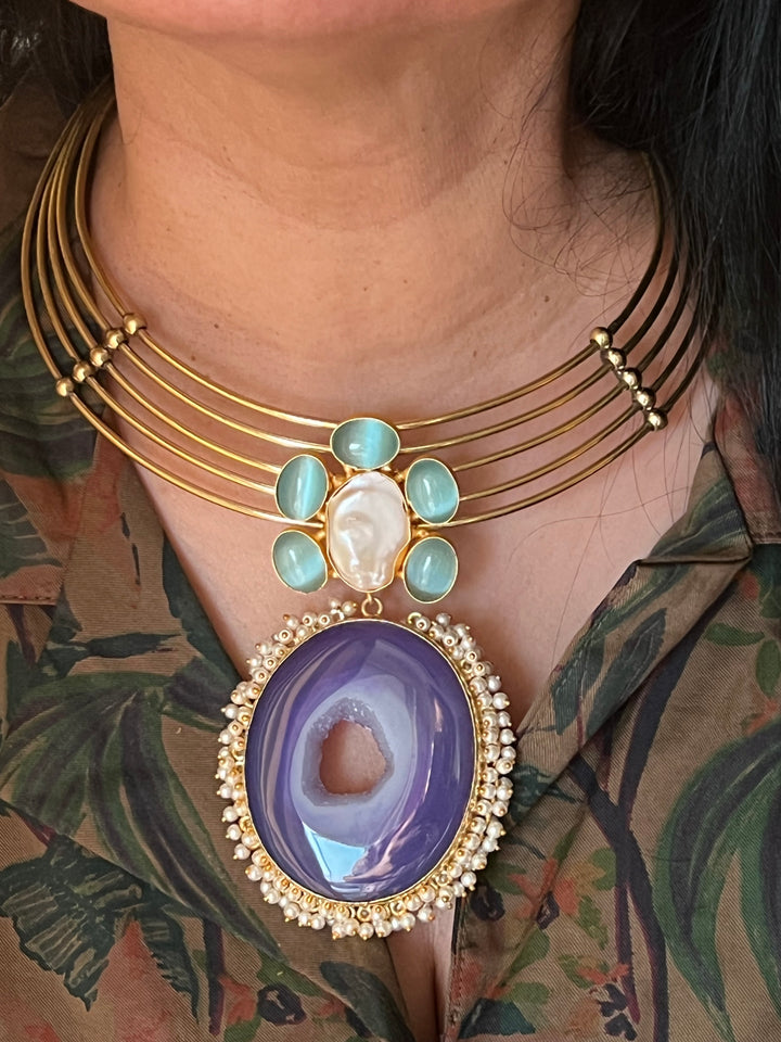 Artisan Crafted: Premium Designer Pendant Hasli Necklace