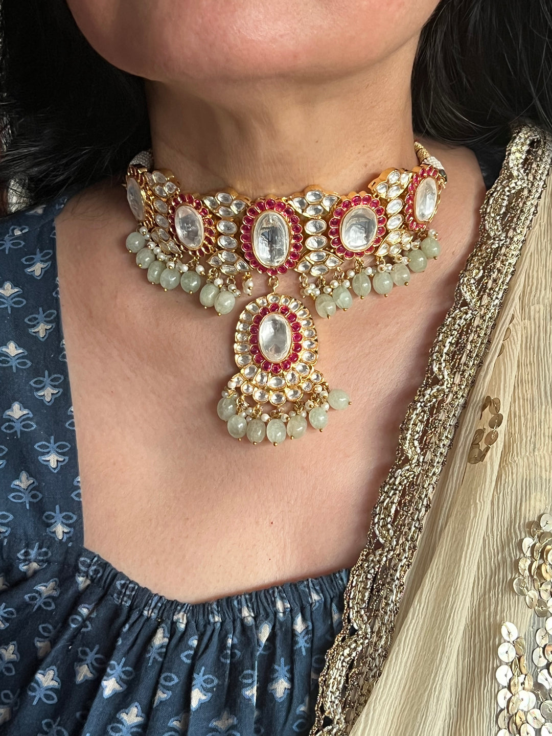 Elegant Kundan Necklace Set