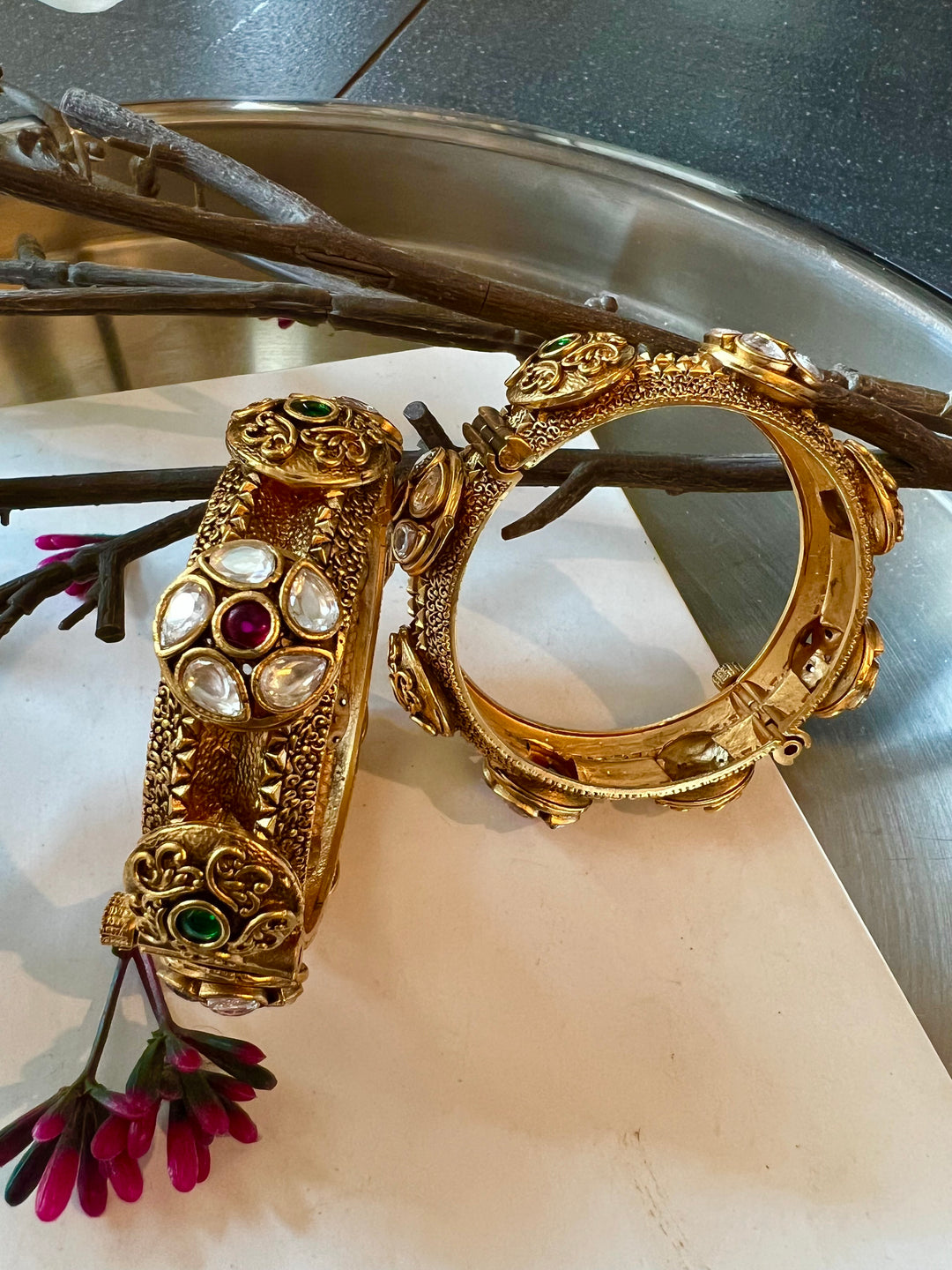 Bridal Kundan Kadas- Set of Two